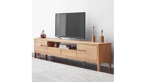 ÖZEL TASARIM MASİF AHŞAP TV ÜNİTESİ