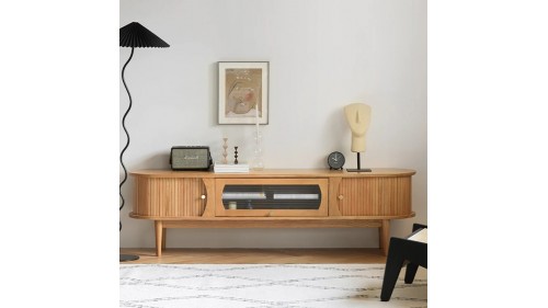 ÖZEL TASARIM MASİF AHŞAP TV ÜNİTESİ