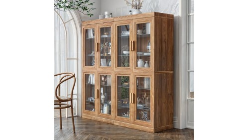  MASİF AHŞAP KİTAPLIK 