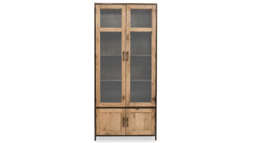 VİNTAGE ESKİTME MASİF AHŞAP KİTAPLIK MODELİ - FU856