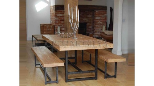 KULLANIŞLI MASİF AHŞAP YEMEK MASASI - FU022