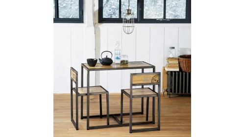 MUTFAK İÇİN KÜÇÜK AĞAÇ YEMEK MASASI - YM304