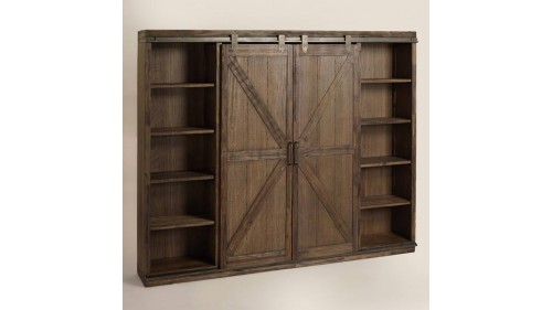 SIRA DIŞI MASİF AHŞAP ESKİTME KİTAPLIK - FU265