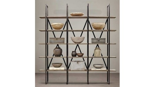 METAL ESKİTME AHŞAP KİTAPLIK TASARIMLARI - FU354 METAL ESKİTME AHŞAP KİTAPLIK TASARIMLARI - FU354