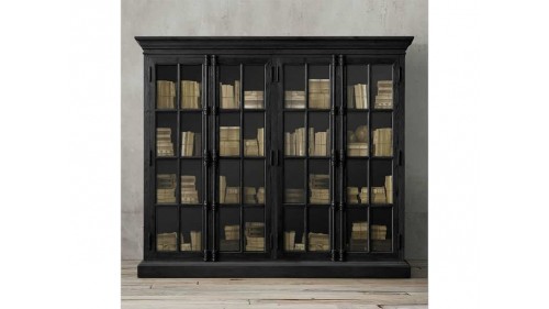 ÖZEL TASARIM SİYAH ESKİTME KİTAPLIK - FU314 ÖZEL TASARIM SİYAH ESKİTME KİTAPLIK - FU314