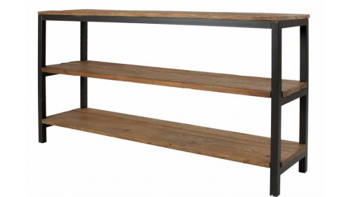 AÇIK RAFLI AHŞAP ESKİTME KONSOL MODELİ - FU264