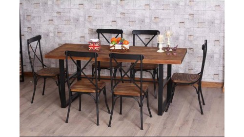 MASİF AHŞAP İNGİLİZ TASARIM YEMEK MASASI - FU242