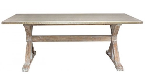 DOĞAL ESKİTME MASİF AHŞAP YEMEK MASASI - FU299