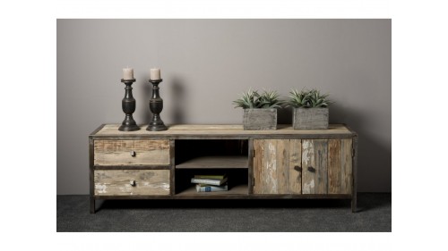 İTALYAN ESKİTME AHŞAP TV KONSOLU - TV100