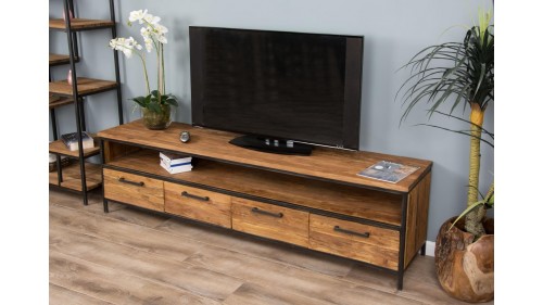 MASİF AĞAÇ ESKİTME ENDÜSTRİYEL TV KONSOLU - FU808 MASİF AĞAÇ ESKİTME ENDÜSTRİYEL TV KONSOLU - FU808