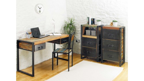 MASİF AHŞAP ESKİTME ENDÜSTRİYEL OFİS ÇALIŞMA ÜNİTELERİ - OFS445