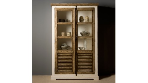 MASİF AHŞAP ESKİTME OTANTİK VİTRİN BÜFE - VTR403