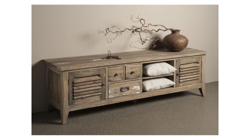 YALI BASKILI MASİF AHŞAP TV KONSOLU - TV888