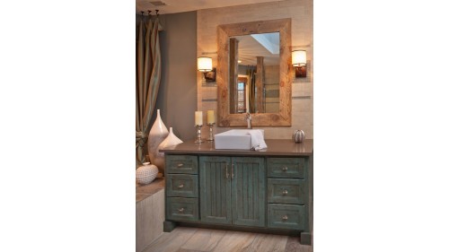 ESKİTME AHŞAP HİLTON BANYO DOLABI MODELLERİ - BD132