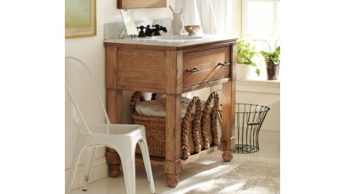 MASİF AHŞAP ESKİTME BANYO DOLABI - BD147