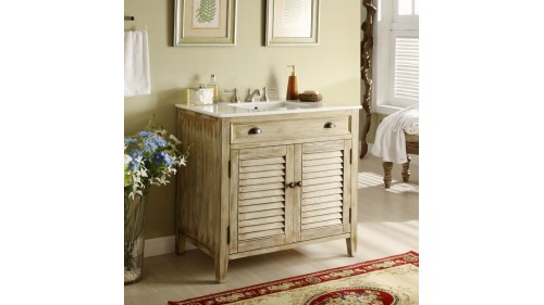 ESKİTME AHŞAP BANYO DOLABI   - BD114