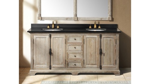 HİLTON TARZI ESKİTME AHŞAP BANYO DOLABI - BD127