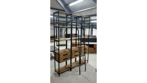 METAL İSKELET MASİF AĞAÇ ESKİTME KİTAPLIK -KT546 METAL İSKELET MASİF AĞAÇ ESKİTME KİTAPLIK -KT546